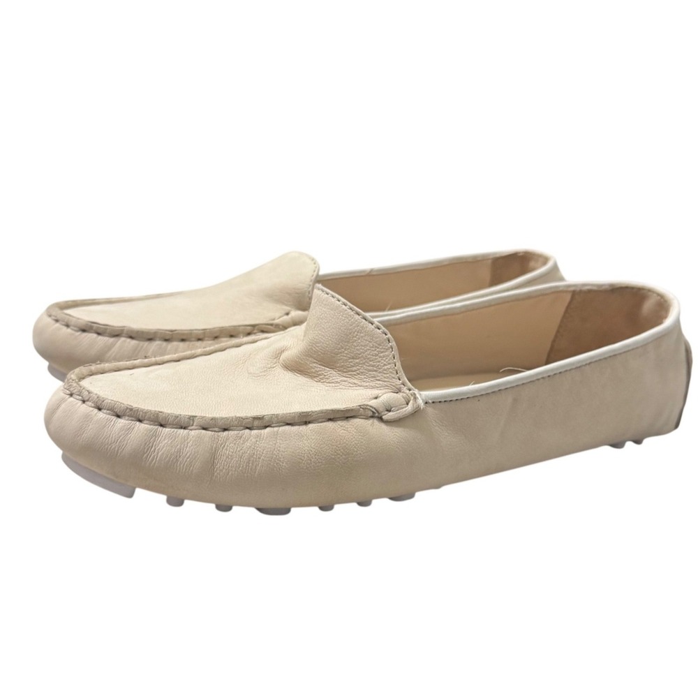 Cole Haan Driving Loafers Womens 10.5 Beige W02509 Excellent Leather Grand.OS